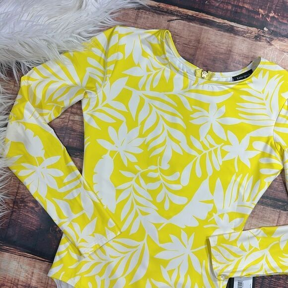 Kate Spade Long Sleeve One Piece Swim Suit Rash Guard Paddle Bathing SuIt - Picture 2 of 7